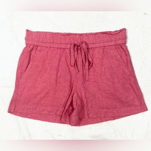 NWT Pink Loft Linen Blend Drawstring Shorts (Size Small)